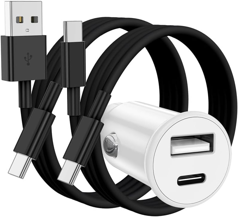 USB C Car Charger for iPhone 17 16 15 Pro Max, 40W Dual Port USB-C & USB-A Car Fast Charging Adapter, 2X3FT C to C Cable & A to C Carplay Cable for iPhone 17 16 15 Series/iPhone Air, iPad, Samsung