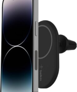 Belkin MagSafe-Compatible Magnetic Wireless Car Charger 10W - Wireless Charger, Magnetic Car Vent Phone Mount for iPhone 17, iPhone 16, 15, & 14 Series, Pixel 10 (Power Supply NOT Included) - Black