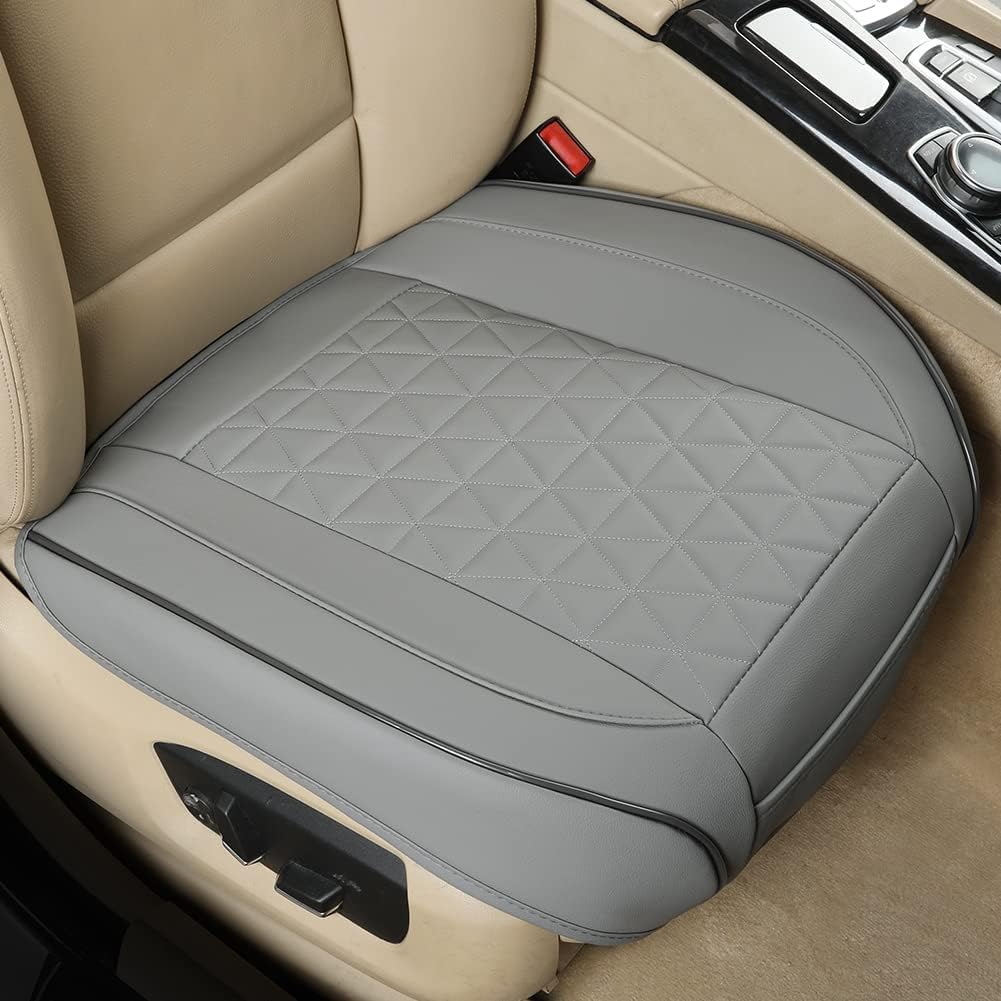 Black Panther 1 Pair Luxury Car Seat Covers Front Bottom Seat Cushion Covers, Anti-Slip and Wrap Around The Bottom, Fit 95% of Vehicles - Beige