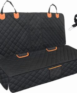 Dog Car Seat Cover for Back Seat 600D Scratchproof Nonslip Durable Waterproof Cars Pet Backseat Covers with Mesh Window Dogs Hammock for Car，SUV, Truck (54" W x 58" L)