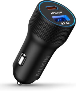 USB C Car Charger, 60W Cigarette Lighter Flush Adapter, Type C Fast Charging Car Plug Block for iPhone 17 16 15 14 13 Pro Max, Galaxy S25 S24 S23 Ultra, Pixel 10 9 8 7 6 Pro, Automobile USB PD Port