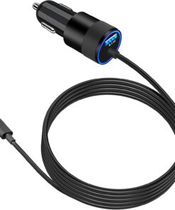 【MFi Certified】iPhone Car Charger Fast Charging, Caiinei 4.8A USB Car Charger Fast Charging Cigarette Lighter Adapter with 6FT Coiled Lightning Cable for iPhone 14 13 12 11 Pro XS Max Mini XR X 8 iPad