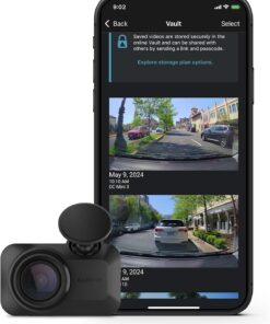 Garmin Dash Cam™ Mini 3, Ultracompact 1080p HD Dash Cam with a 140-degree Field of View, Built in Clarity™ Polarizer, Voice Controlled, Automatic Recording