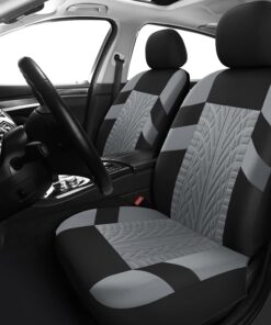 Pariitadin Car Seat Covers Full Set, Washable and Breathable Premium Cloth Automotive Vehicle Seat Cover for Car Interior, Universal Fit for Most Cars, Sedan, Truck, SUV(Black)