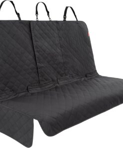 Lusso Gear Car Seat Cover & Protector for Dogs - Gray, Universal Fit - Waterproof, Non-Slip Backseat Liner - Seat Covers for Cars, Trucks & SUVs