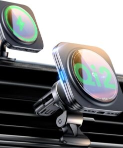 ESR for Qi2 15W MagSafe Car Mount Charger, Qi2-Certified MagSafe Car Charger, Air Vent/Dashboard Magnetic Wireless Phone Holder Mount for iPhone 17/16/15/14/13/12, Galaxy S25, Pixel 10, Fast Charging