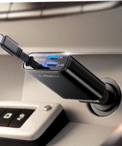LISEN for Car Charger USB C Fast Charge fit iPhone 17 Pro Max Air, [Ultra-Mini, 60% Less Space] 57W Type C Retractable Car Phone Charger Adapter for iPhone 16e 16 15 Samsung S25 S24 Pixel Android