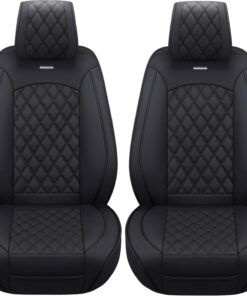 Aierxuan Full Set Car Seat Covers Custom Fit 2009 to 2025 Ford F150 and 2017 to 2025 F250 F350 F450 Cars SUV Pick-up Truck, Automotive Vehicle Cushion Cover with Waterproof Leather (Black)